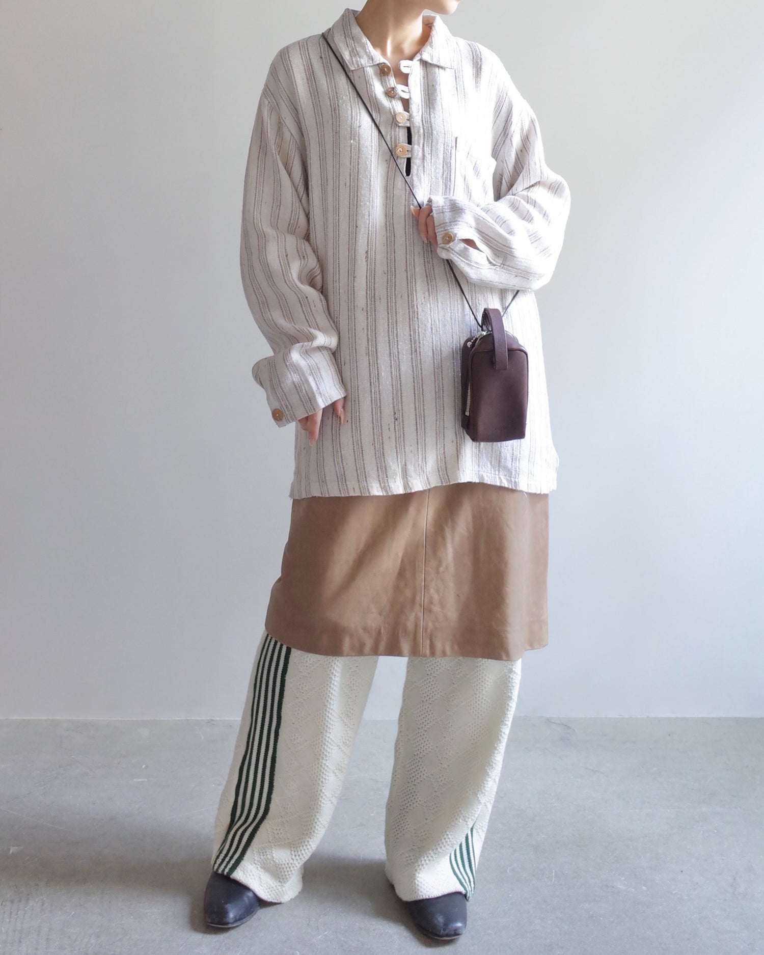 Used / OVERSIZED LINEN POLO SHIRT
