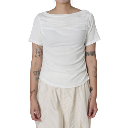 RIBED MINI DRAPE TEE