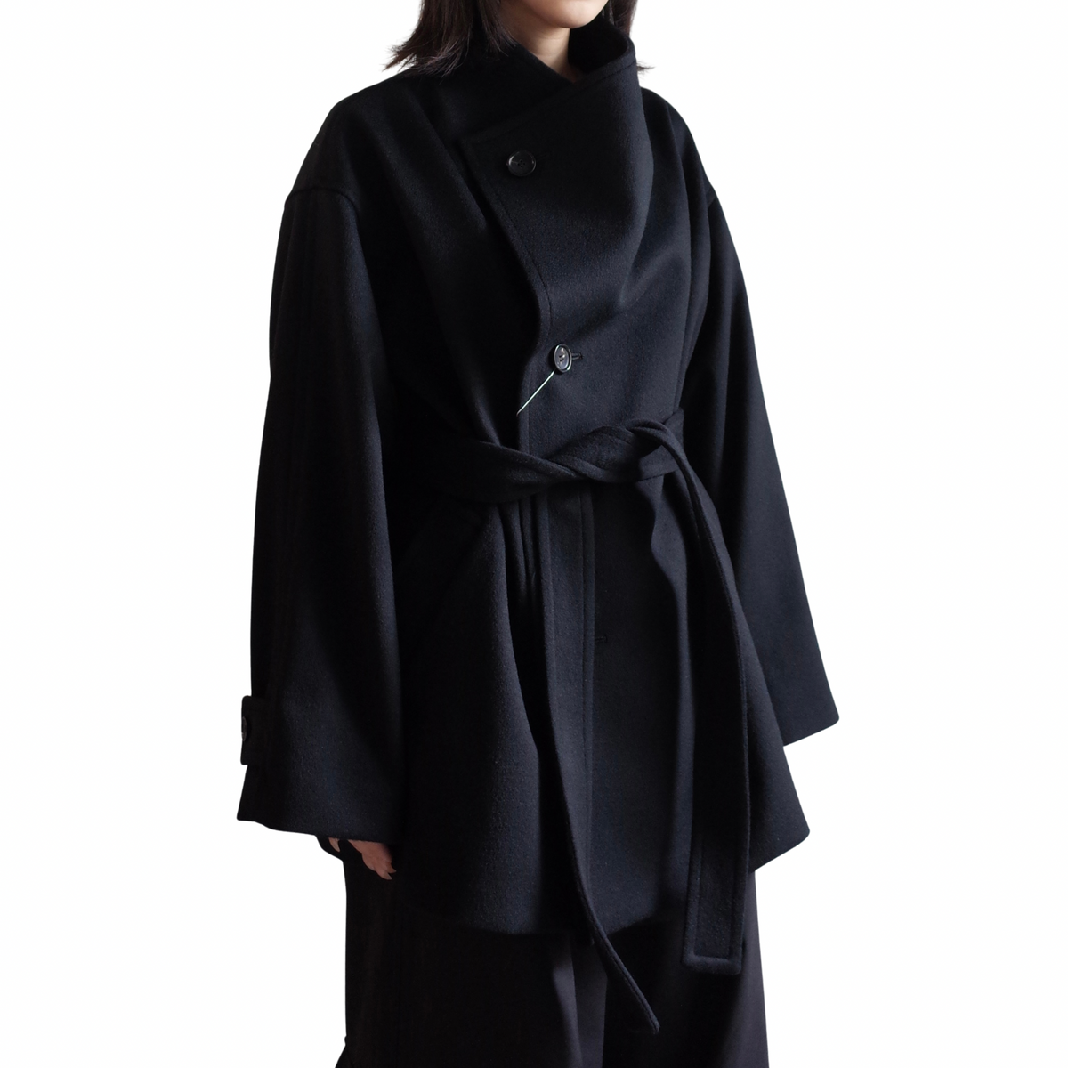 SHAWL COLLAR HALF COAT