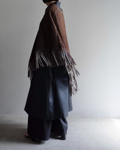 Used / LEATHER PONCHO