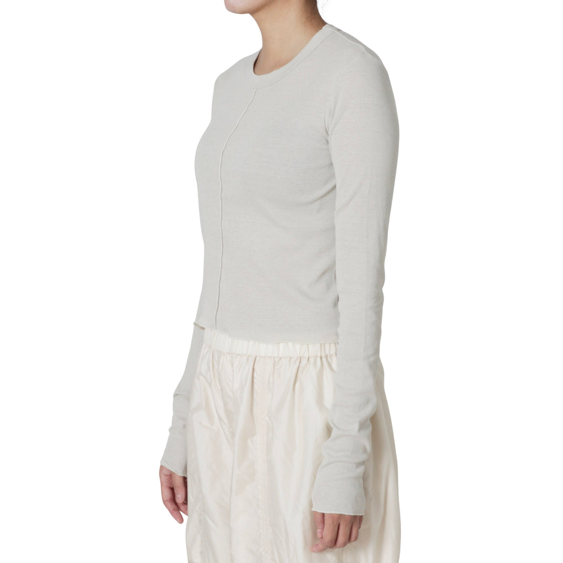 RIBED LONG SLEEVE TEE