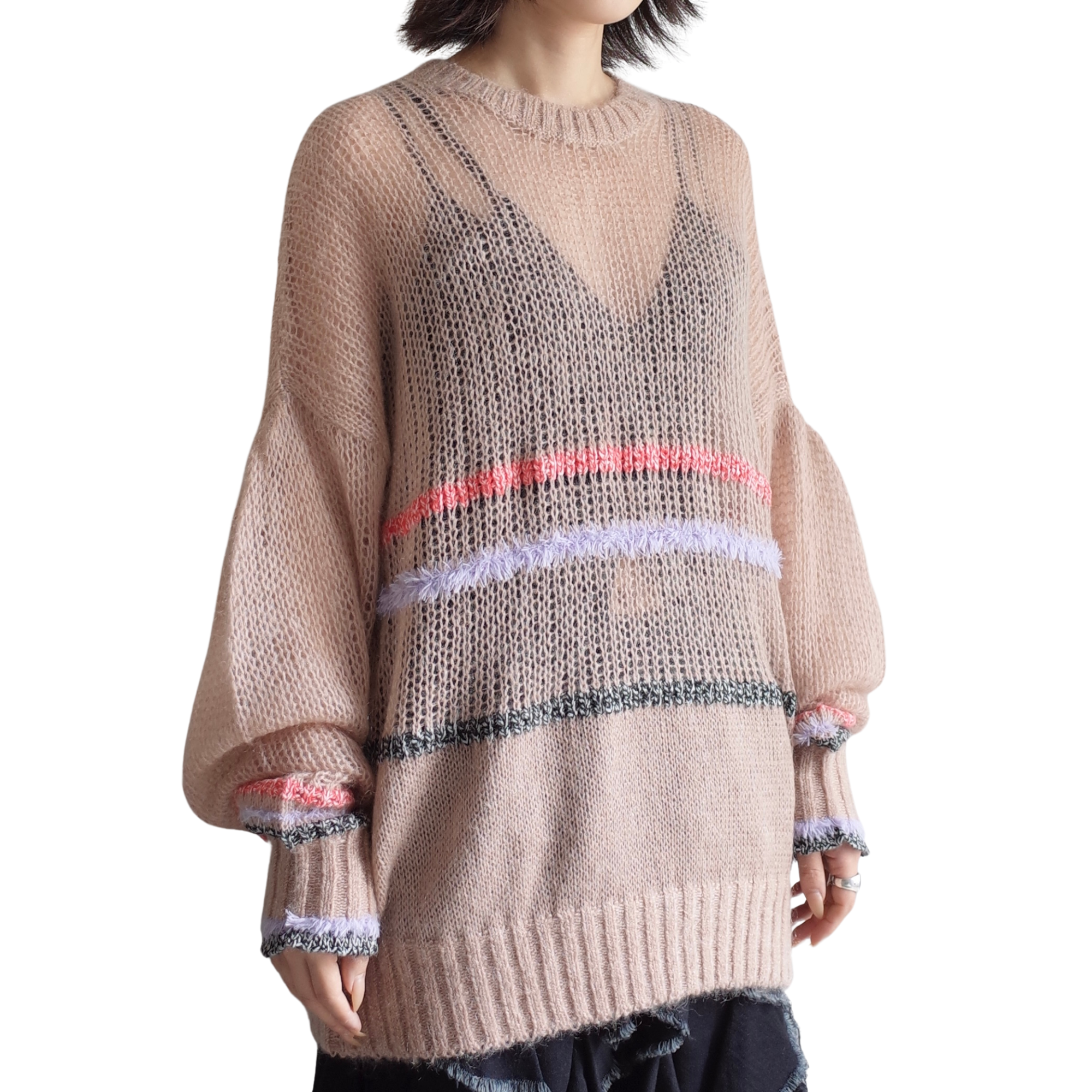 SHEER MOHAIR PULLOVER