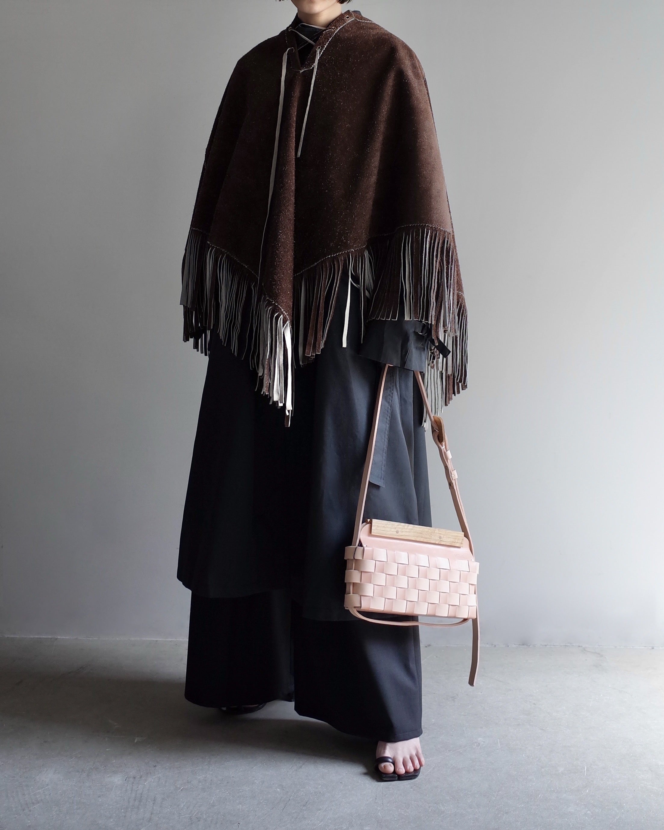 Used / LEATHER PONCHO