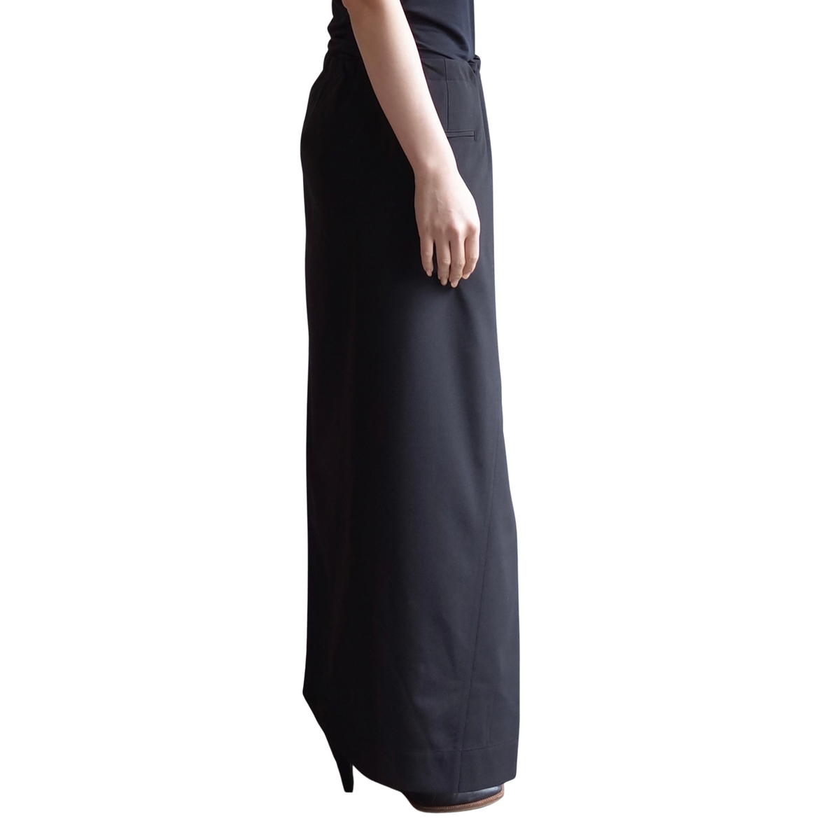 WOOL BLEND WRAP SKIRT