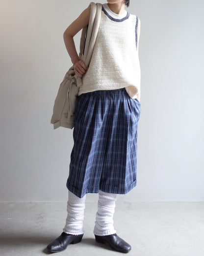 Used  / CHECK HALF PANTS