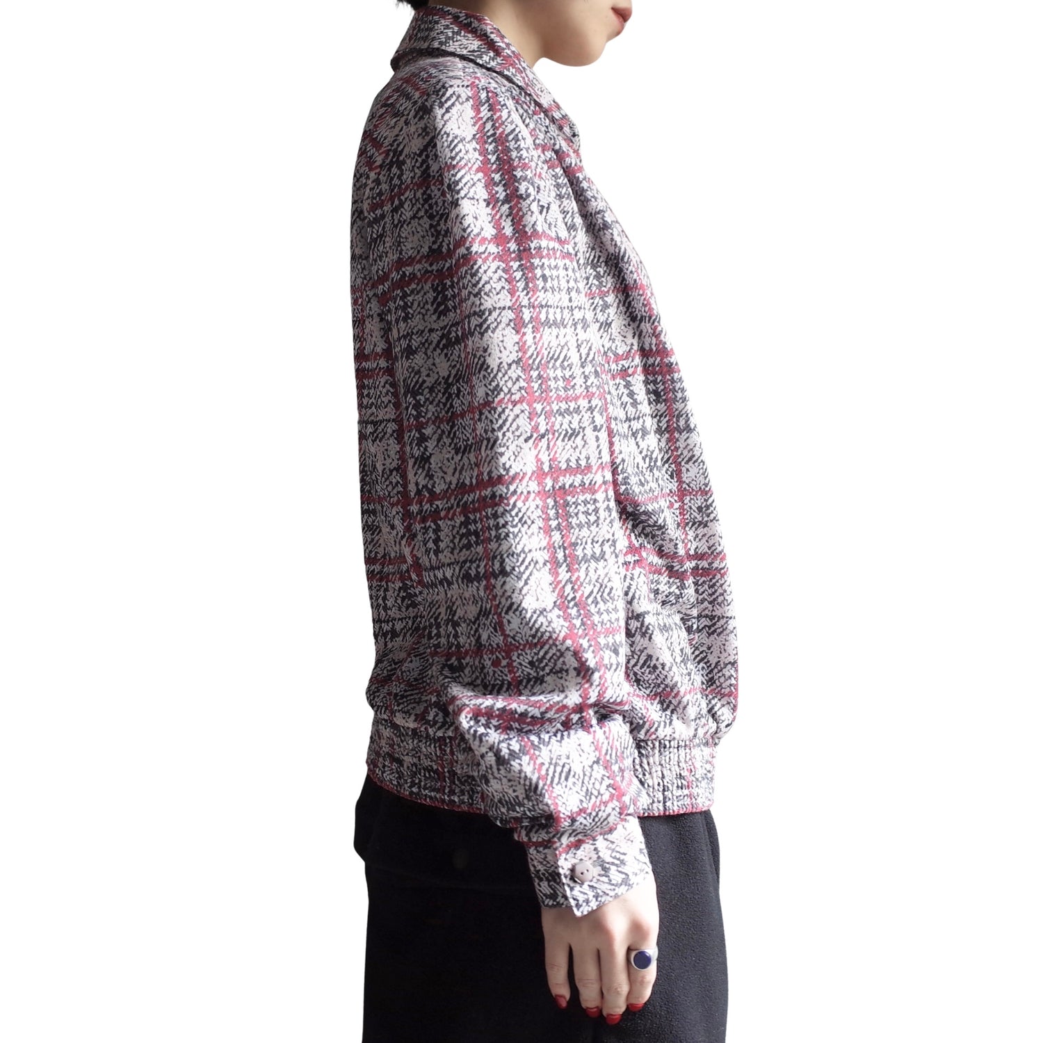 Used / GLEN CHECK SHIRT BLOUSON