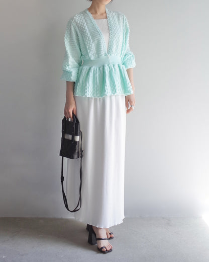 Used / V NECK PEPLUM TOPS