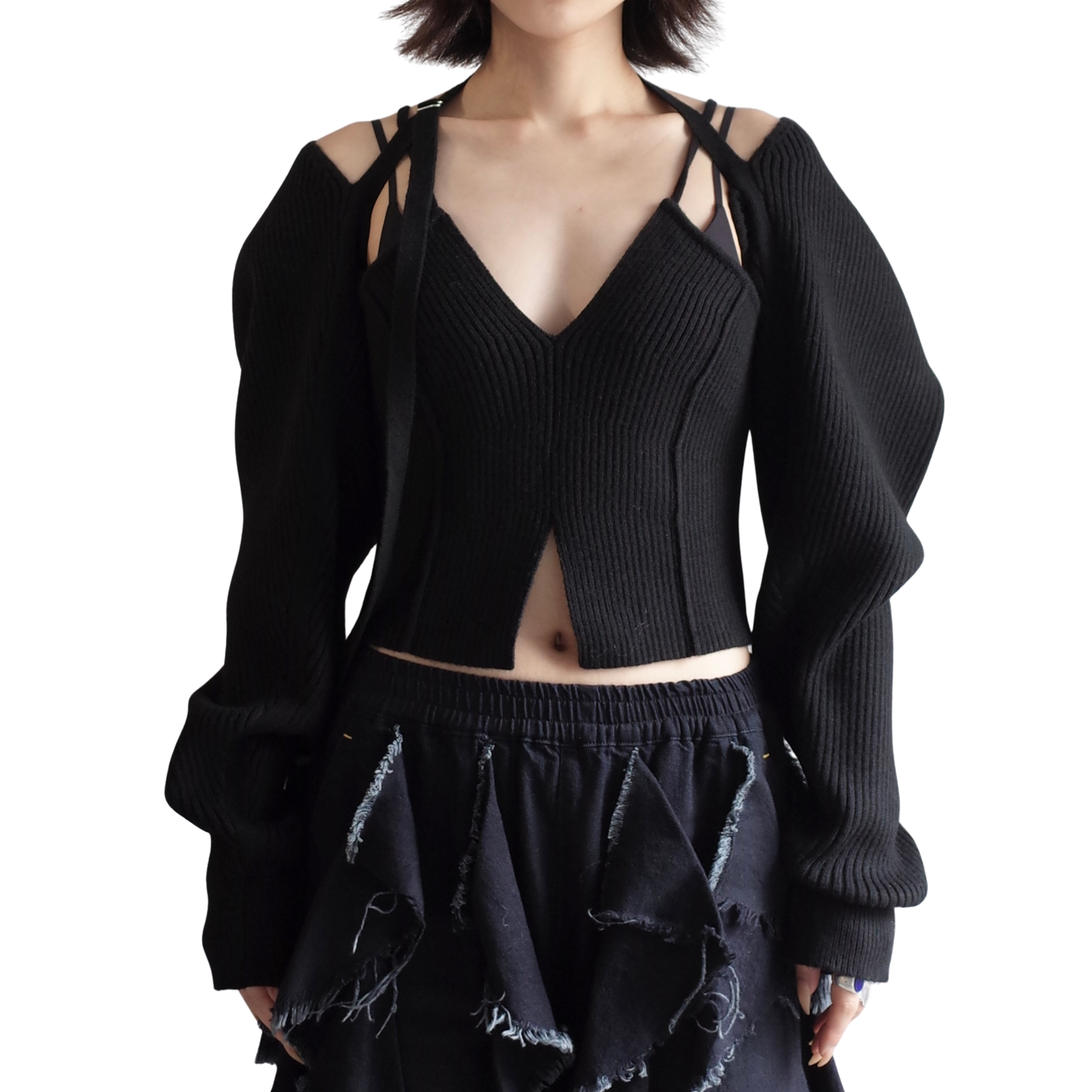 RIB CAMI AND BOLERO SET