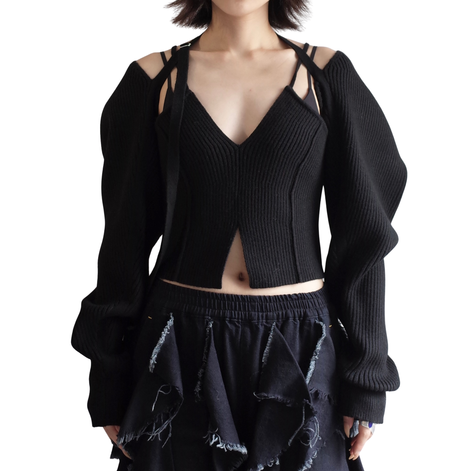 RIB CAMI AND BOLERO SET