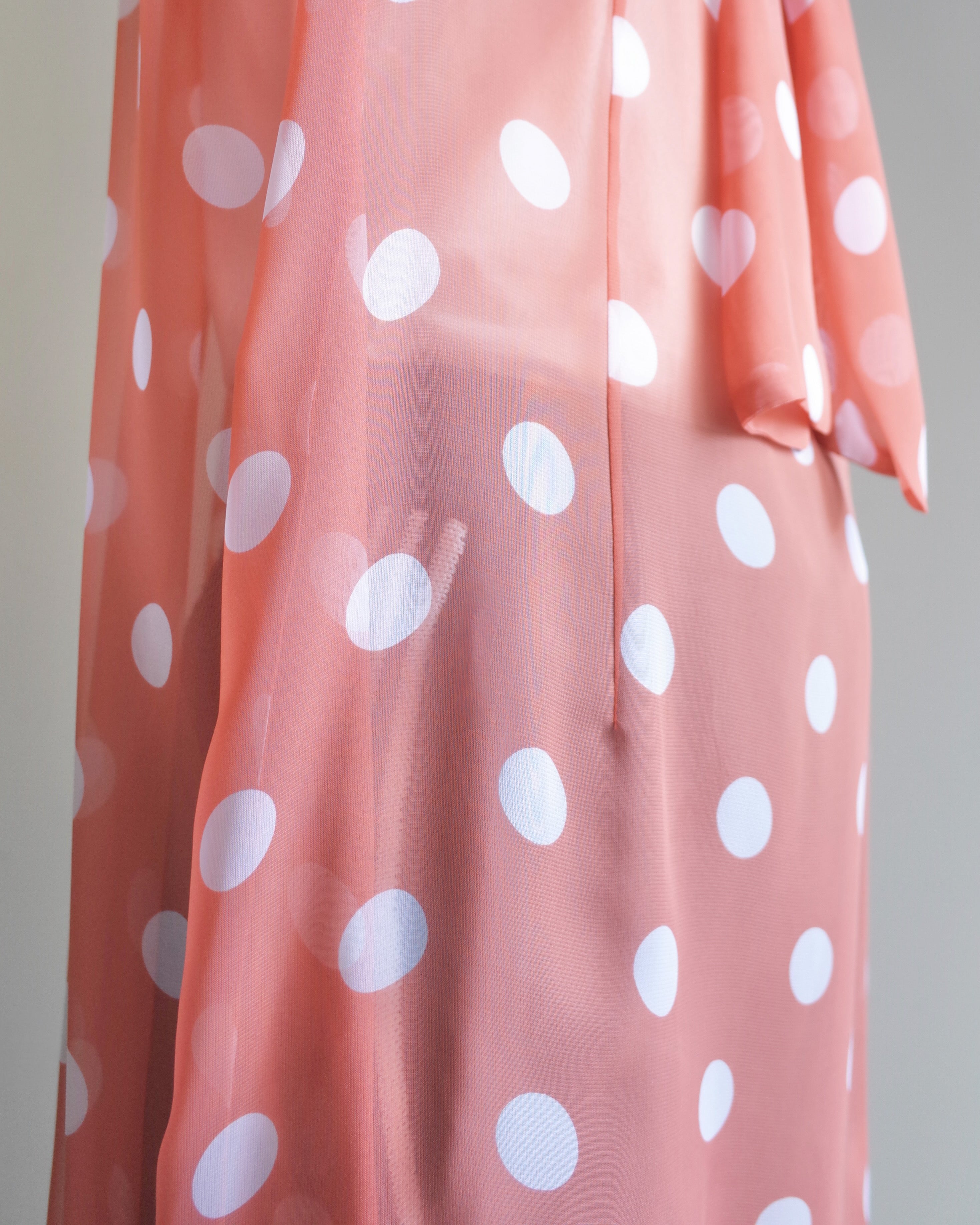 DOT SHEER SHIRT DRESS