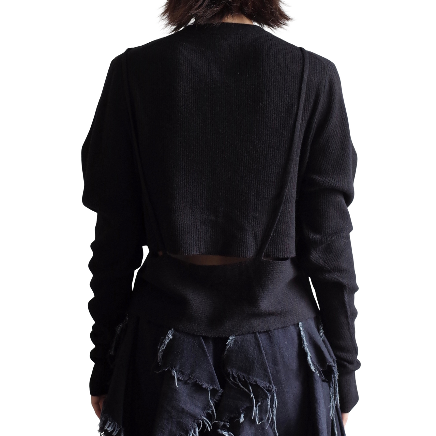 RIB LAYERED CARDIGAN