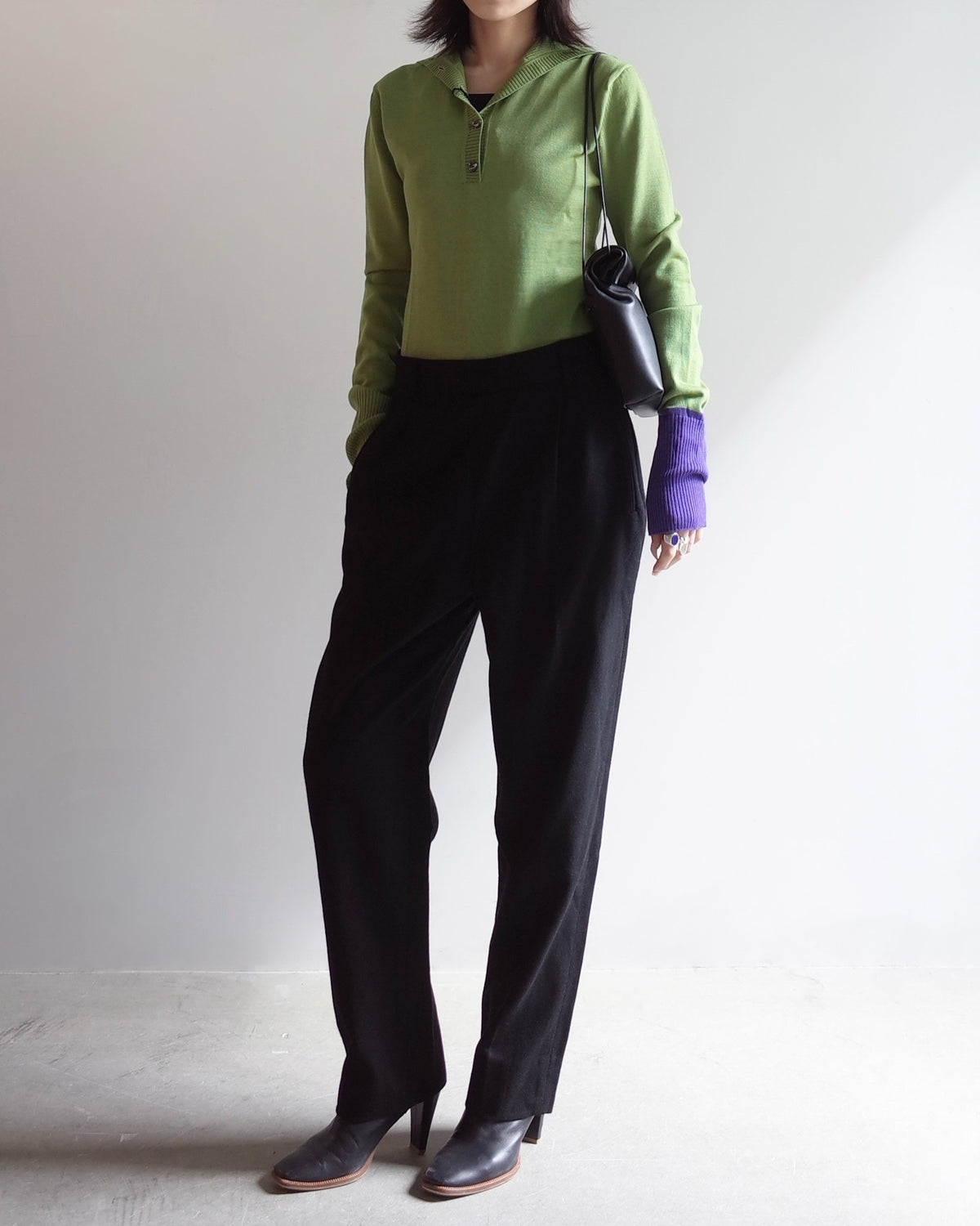 Used / WOOL TAPERED PANTS
