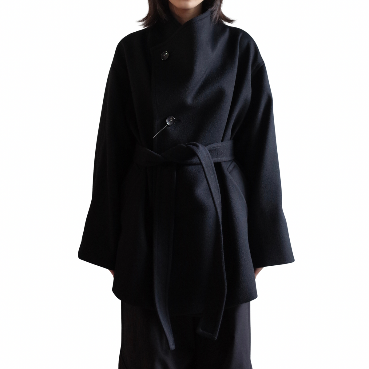 SHAWL COLLAR HALF COAT