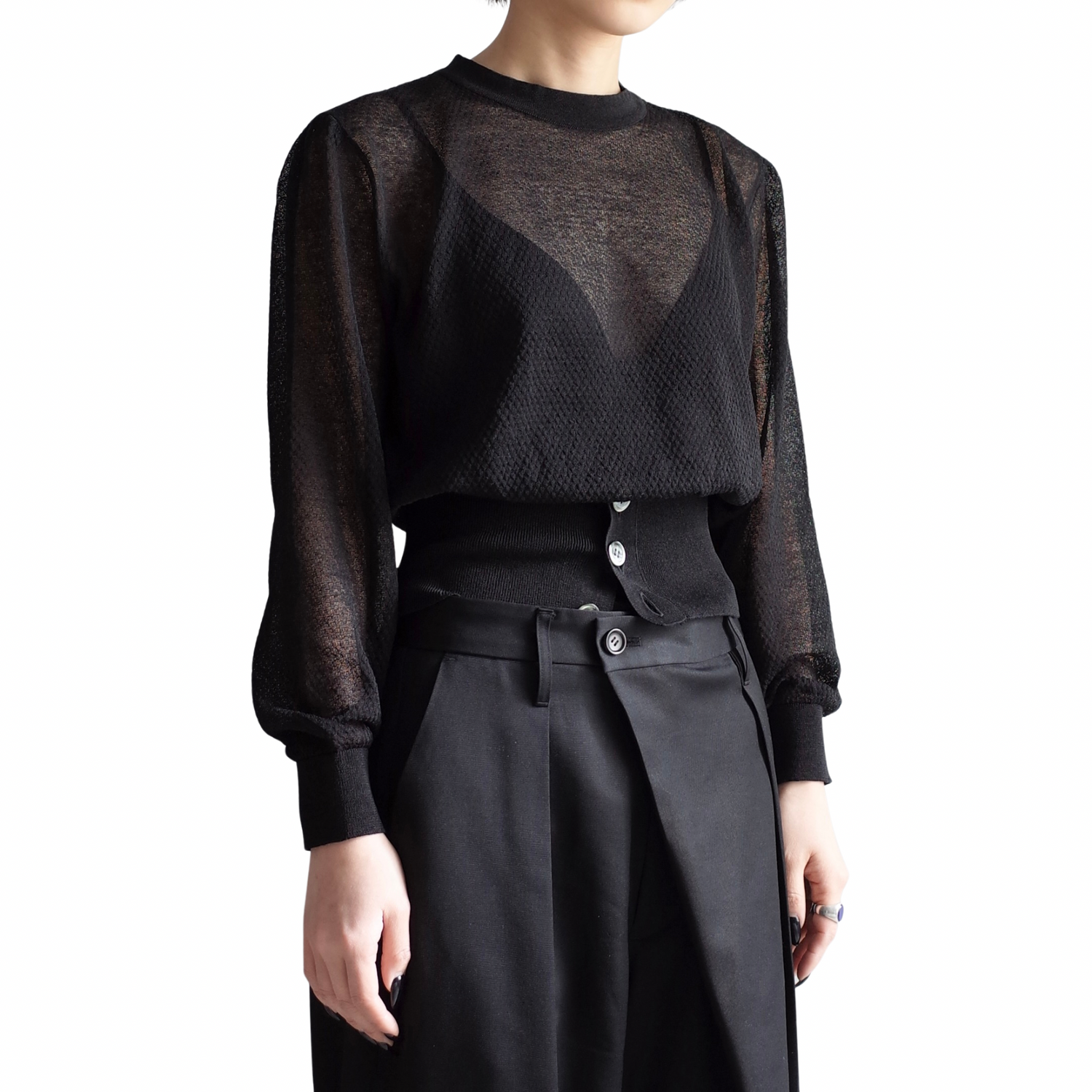 BUTTON KNIT PULLOVER