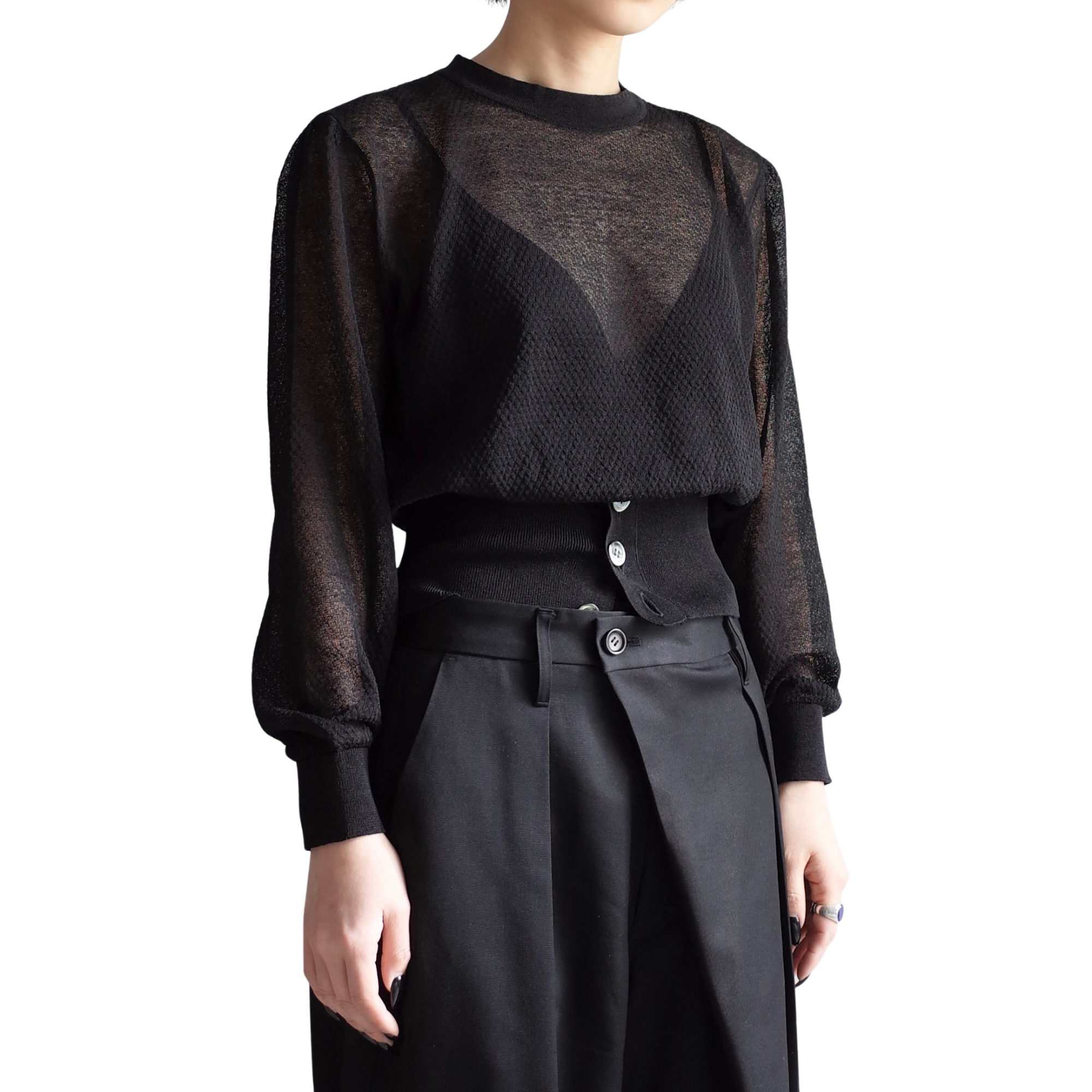 BUTTON KNIT PULLOVER