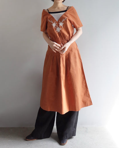 Used / ETHNIC HALFSLEEVE ONEPIECE