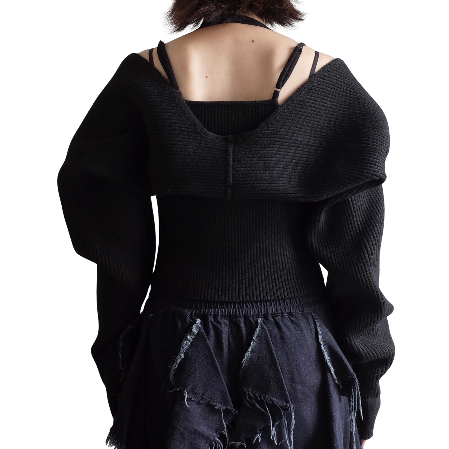 RIB CAMI AND BOLERO SET