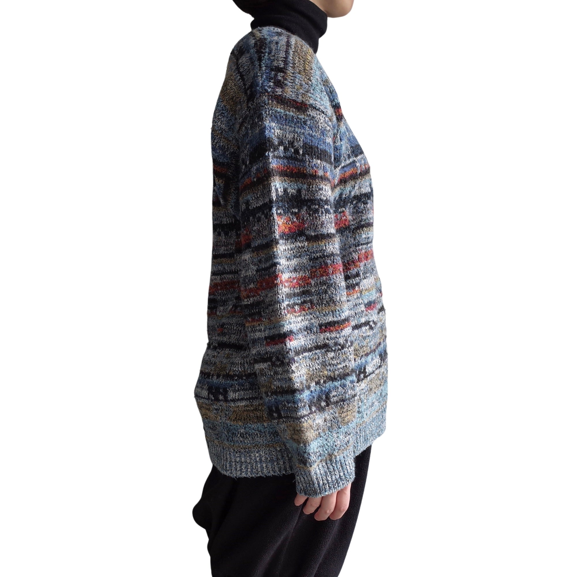 Used / MULCH BOARDER KNIT CARDIGAN