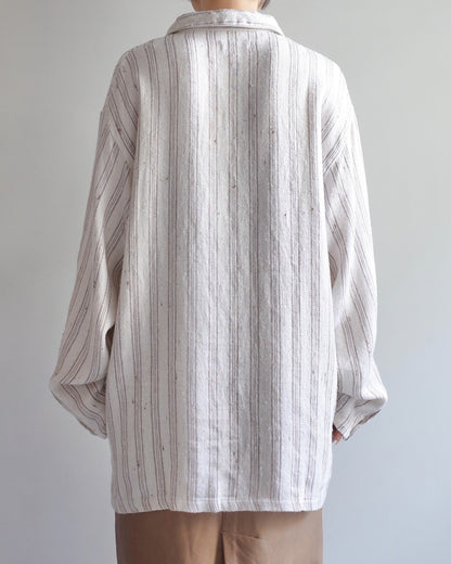 Used / OVERSIZED LINEN POLO SHIRT