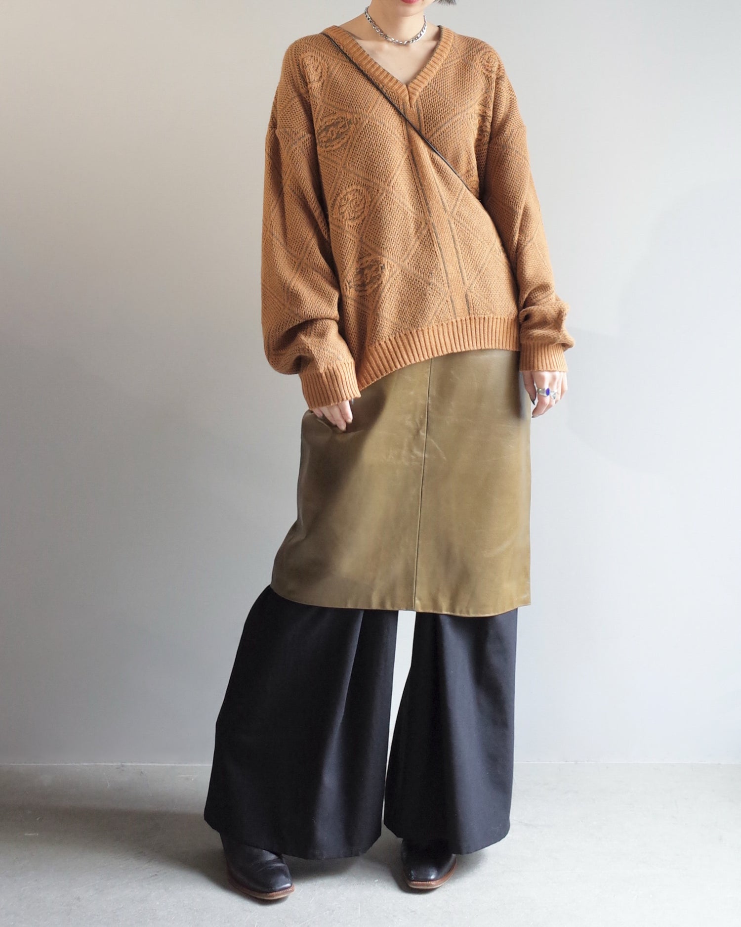 Used / LEATHER SKIRT