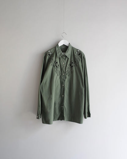 Used / EMBROIDERY COTTON SHIRT