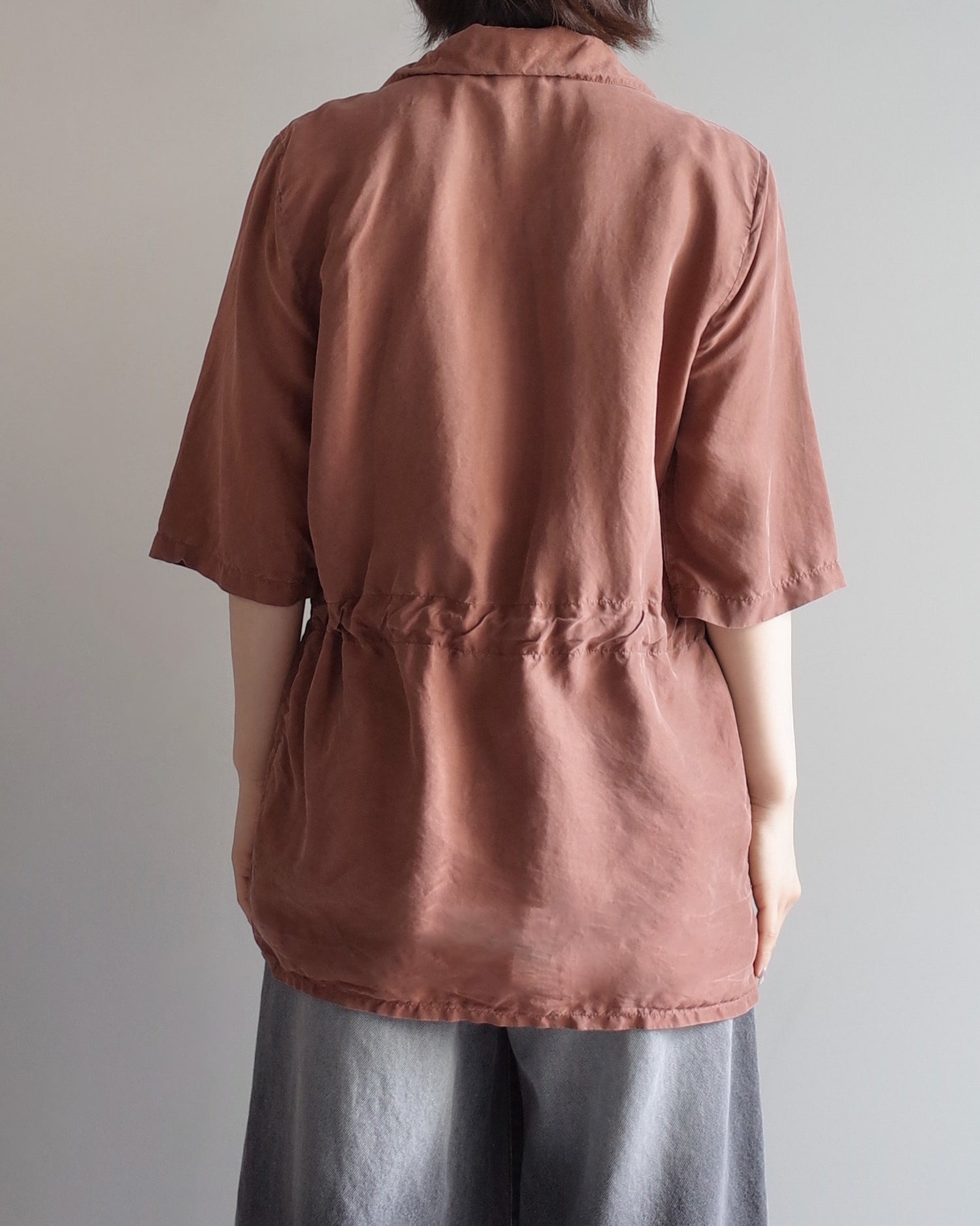 Used / HALF SLEEVE SILK JACKET