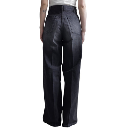ZIPPED DENIM TROUSERS