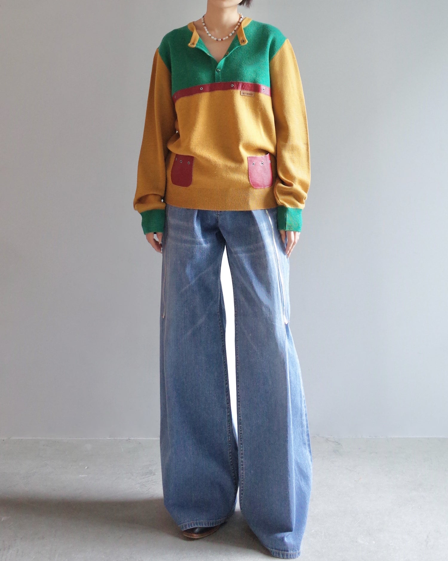 Used / HENRYNECK MULCHCOLOR SWEATER