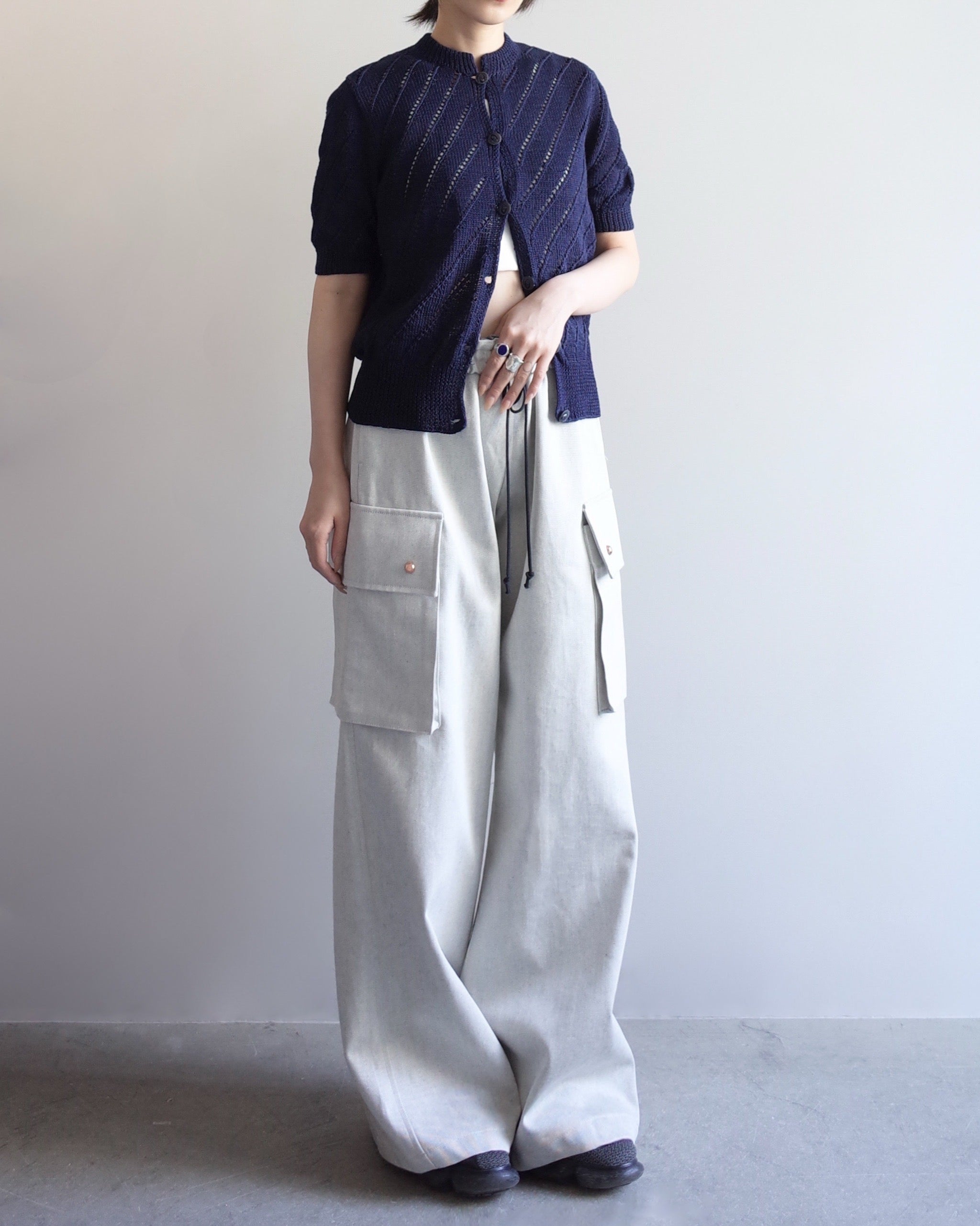 Used / HALF SLEEVE KNIT CARDIGAN