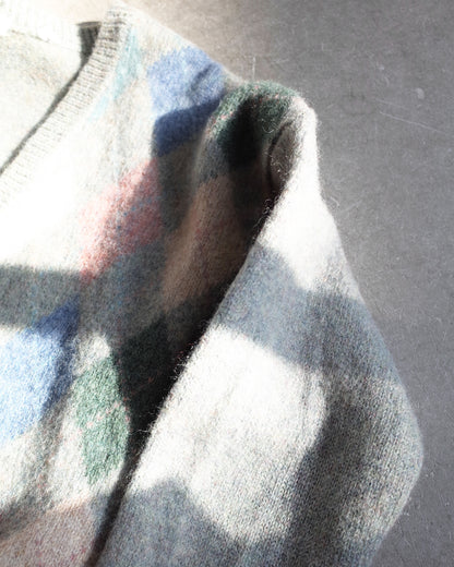 Used / ARGYLE CARDIGAN