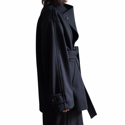 SHAWL COLLAR HALF COAT
