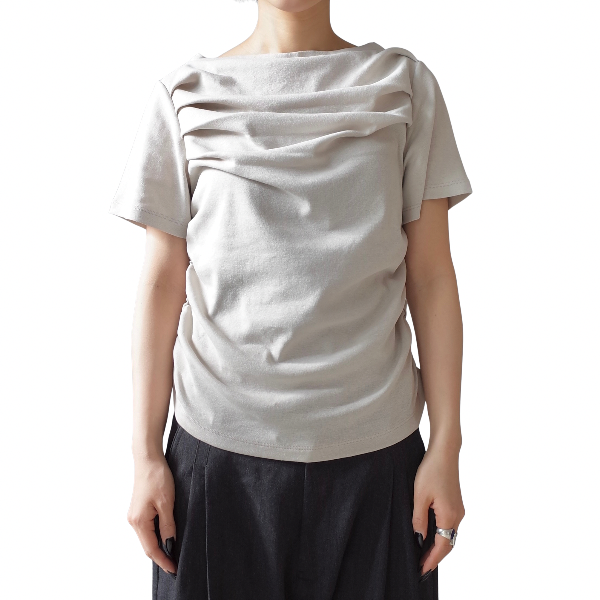 RIBED MINI DRAPE TEE