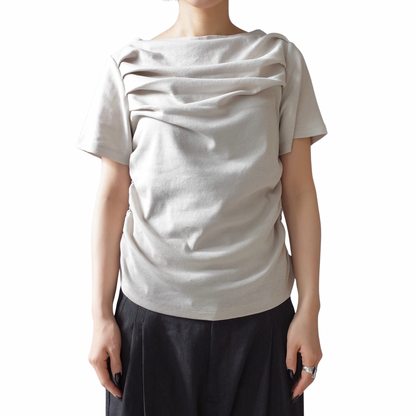 RIBED MINI DRAPE TEE