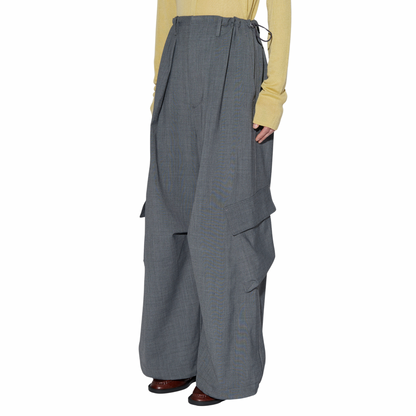 WOOL BLEND EASY CARGO PANTS