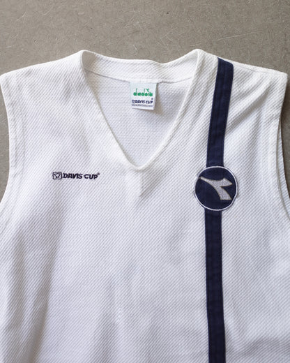 ★Used  / Diadora DAVIS CUP SLEEVELES TENNIS WEAR