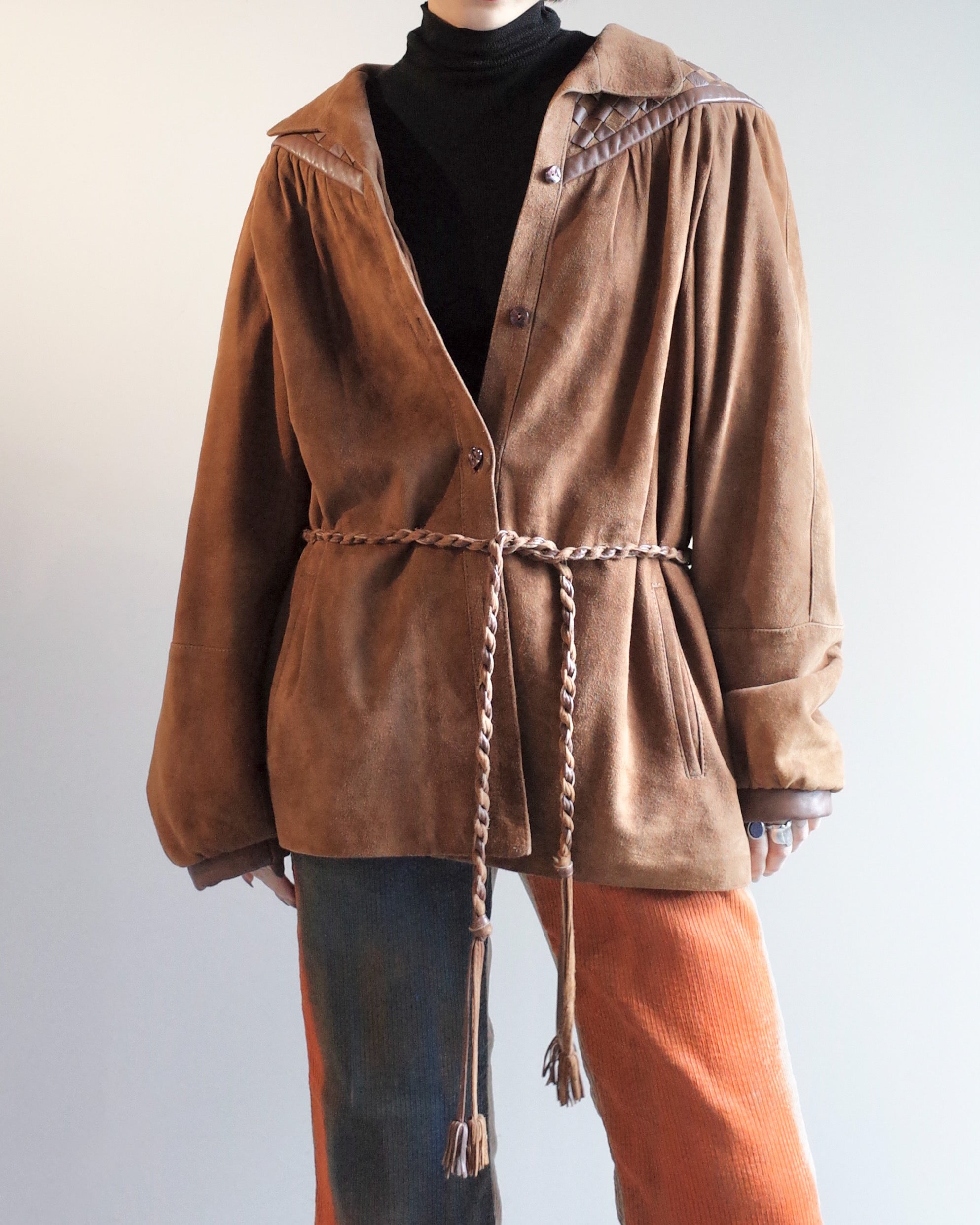 Used / LEATHER SHIRT JACKET