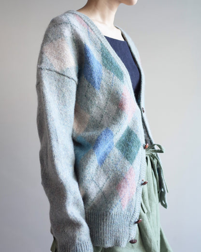 Used / ARGYLE CARDIGAN