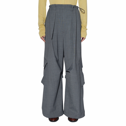 WOOL BLEND EASY CARGO PANTS