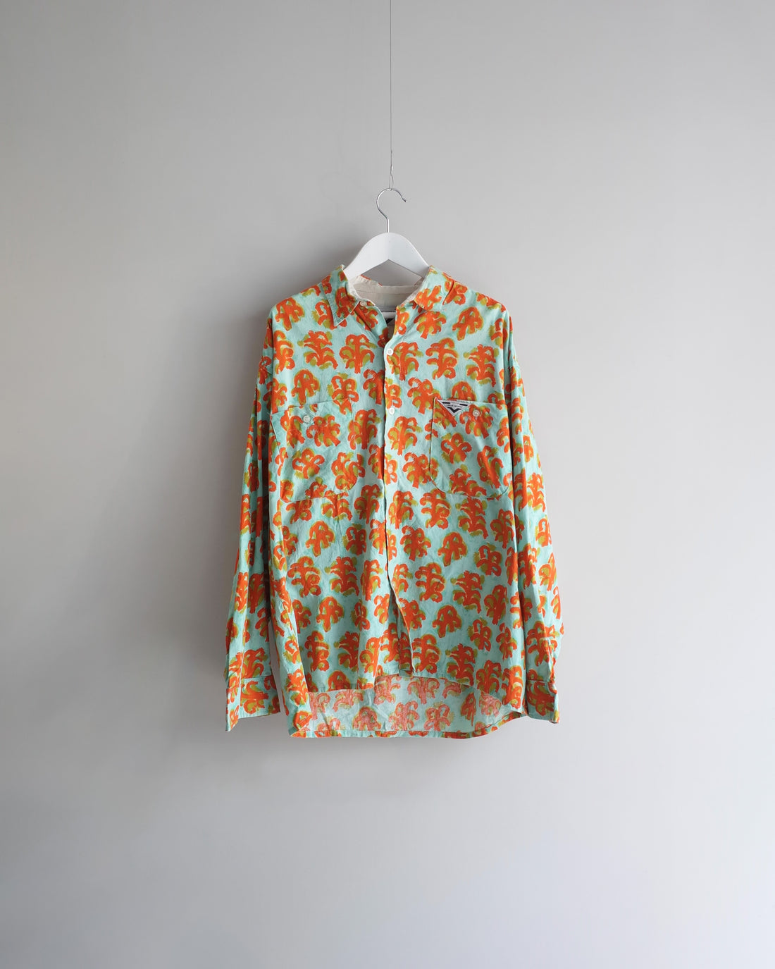 Used / BLOCK PRINT MENS SHIRT