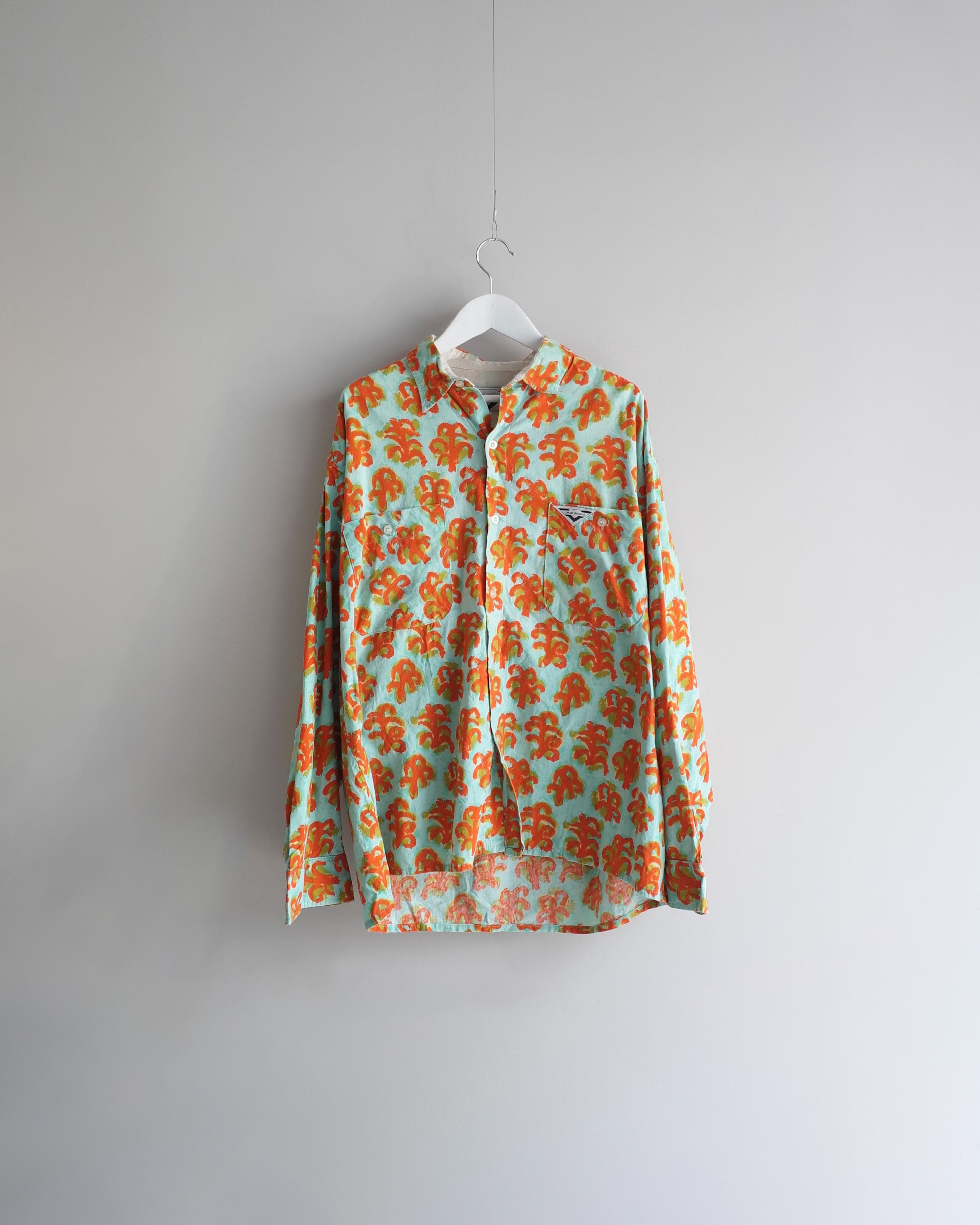 Used / BLOCK PRINT MENS SHIRT