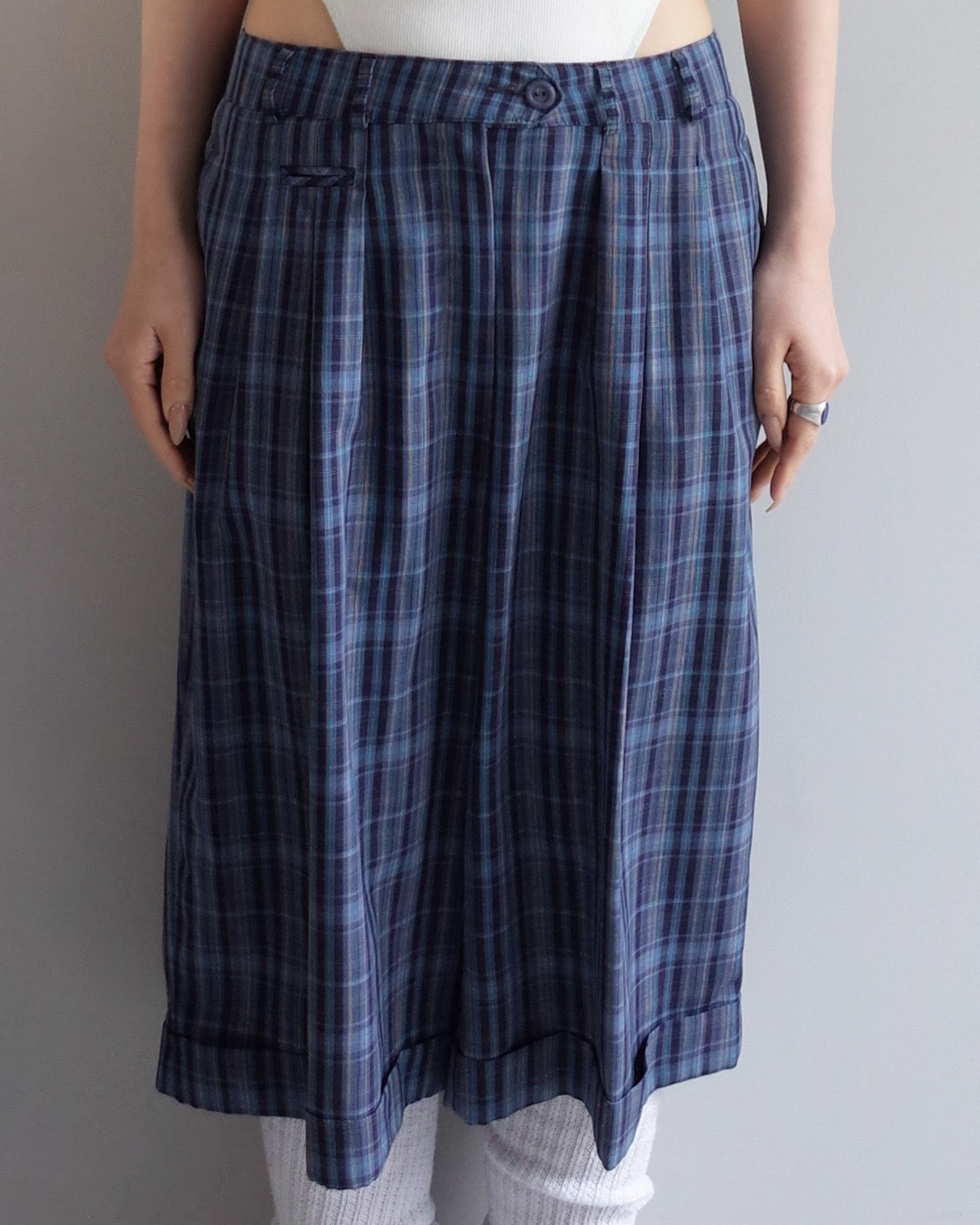 Used  / CHECK HALF PANTS