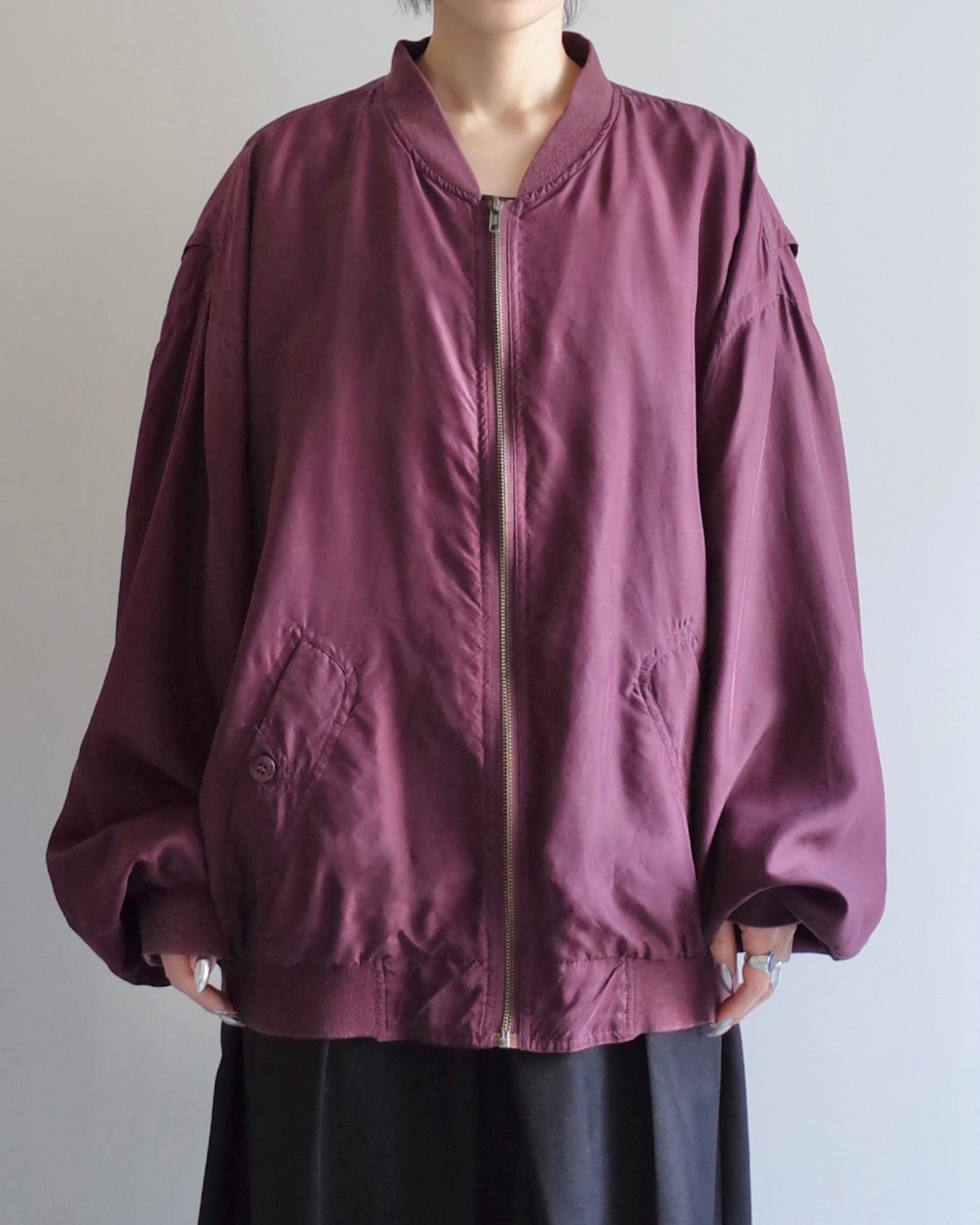 Used / SILK ZIPUP BLOUSON