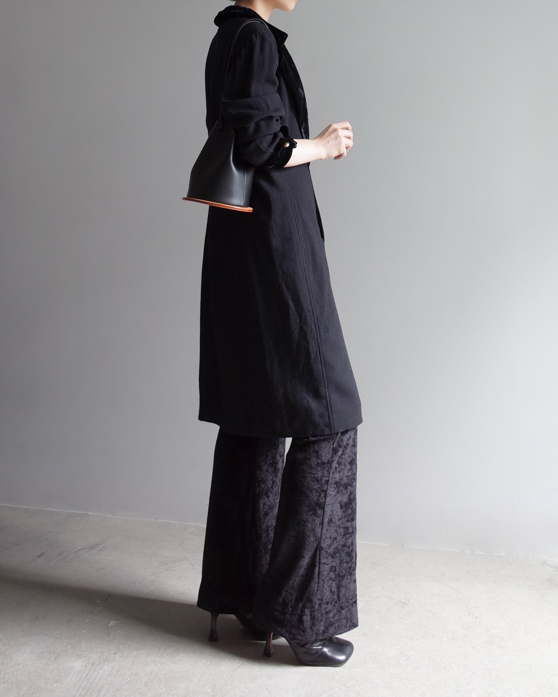 Used / VELOUR COLLAR ONEPIECE