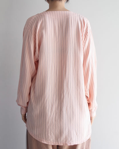 Used / NOCOLLAR STRIPE SHIRT