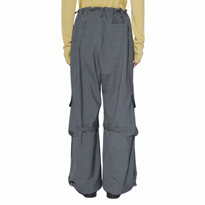 WOOL BLEND EASY CARGO PANTS