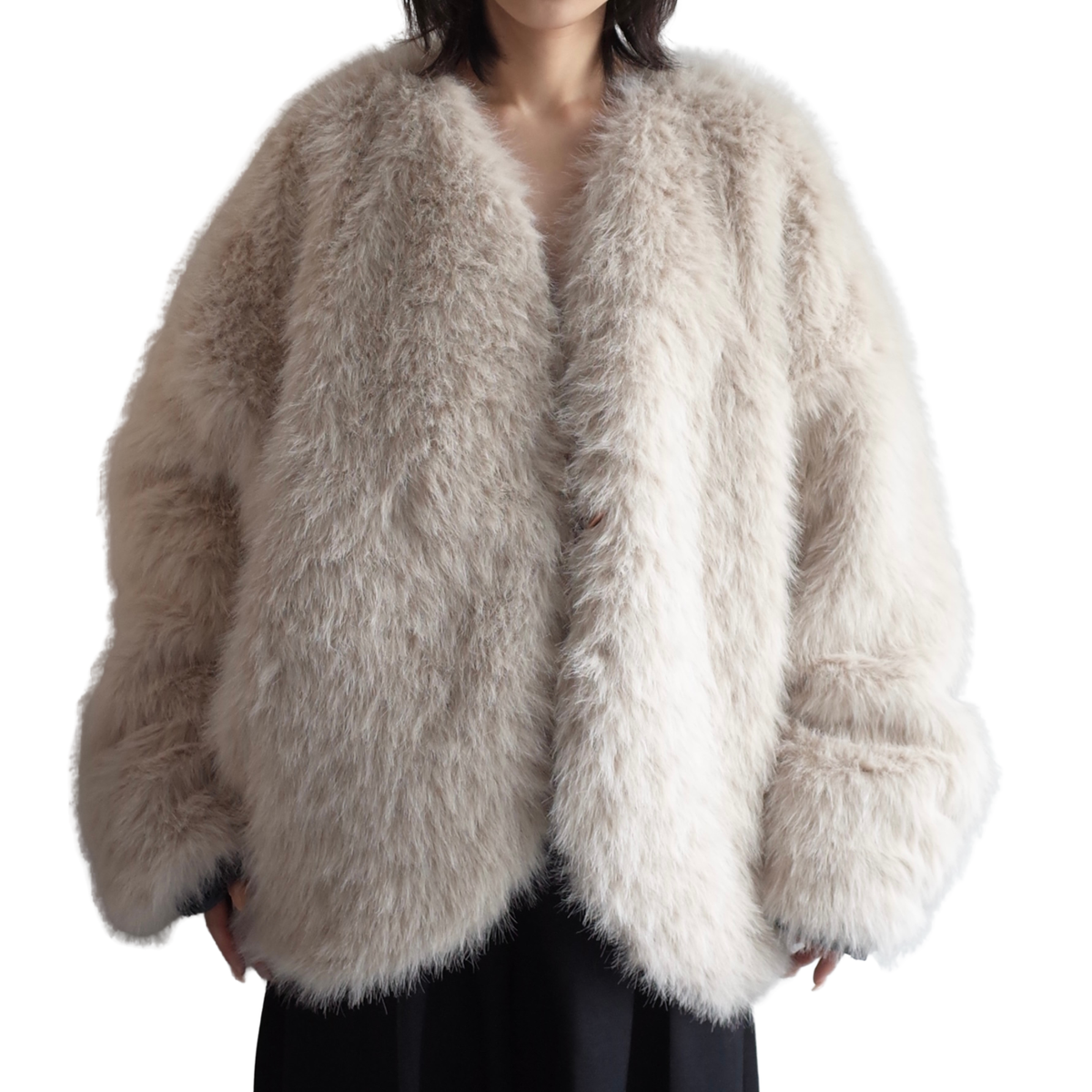 REVERSIBLE NYLON FUR BLOUSON
