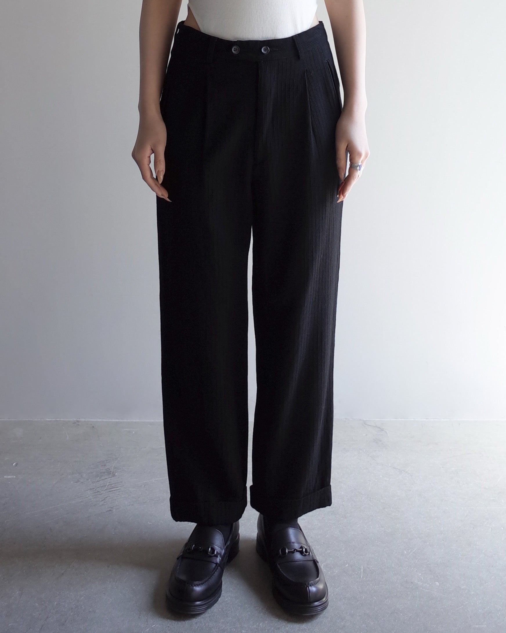 Used  / JAGUARED TAPERED PANTS
