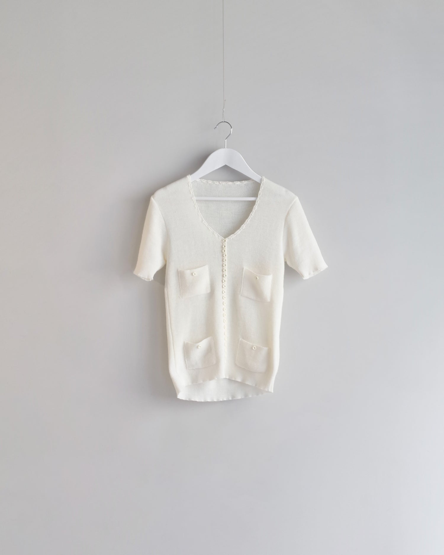 Used / HALF SLEEVE KNIT PULLOVER