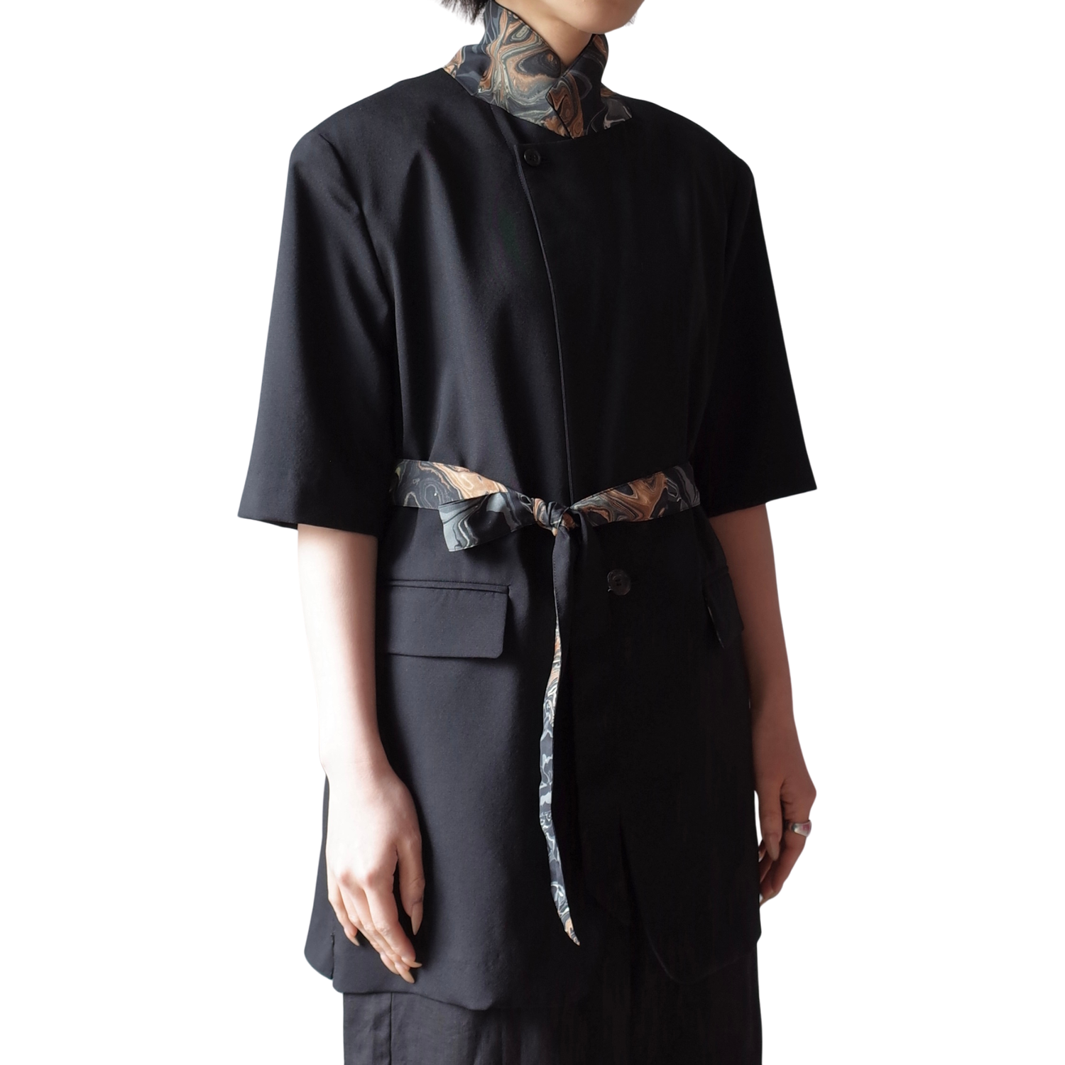SIDE OPEN HALF SLEEVE JACKET