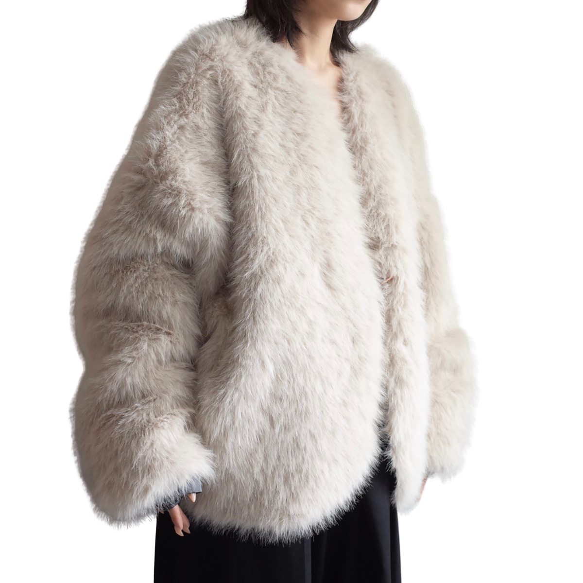 REVERSIBLE NYLON FUR BLOUSON